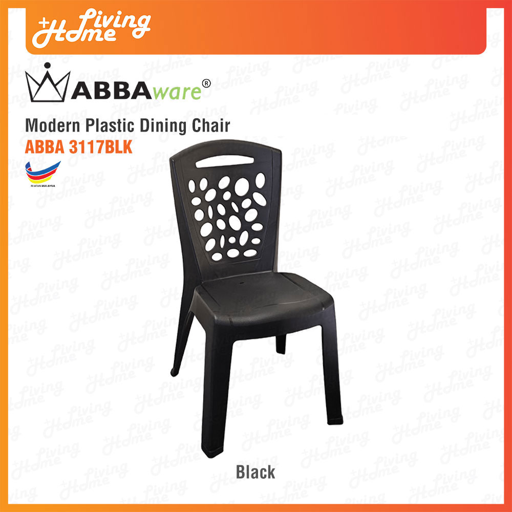 Armless Plastic Chair Selesa M158BR Black Color Armless Plastic Chair Selesa M158BR Black Color